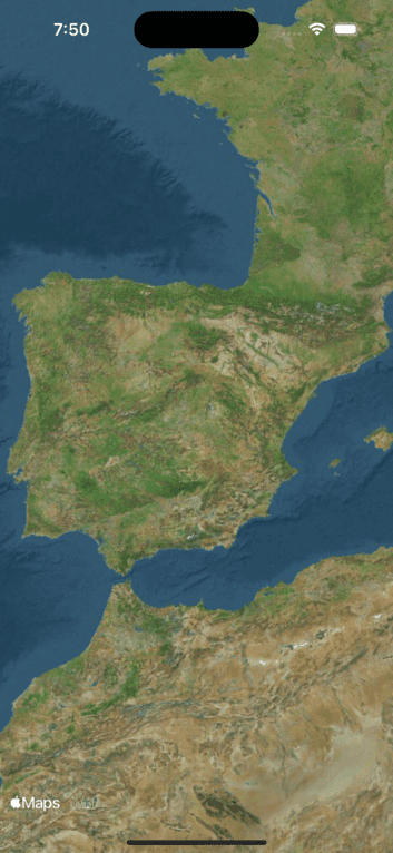 Ejemplo de un mapa con imágenes satelitales